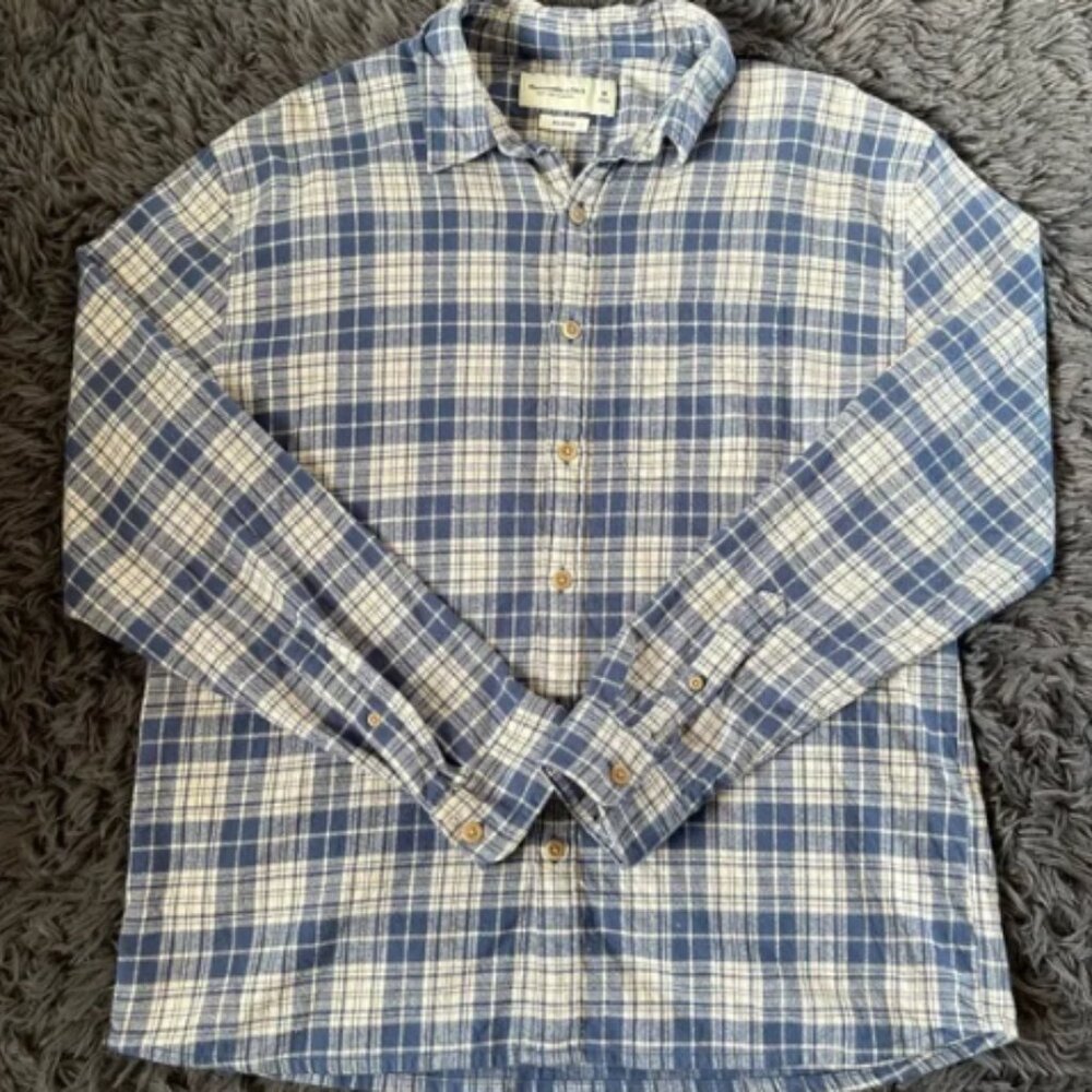 Abercrombie & Fitch Casual Button Down Shirt Relaxed Fit Soft A&F Collection